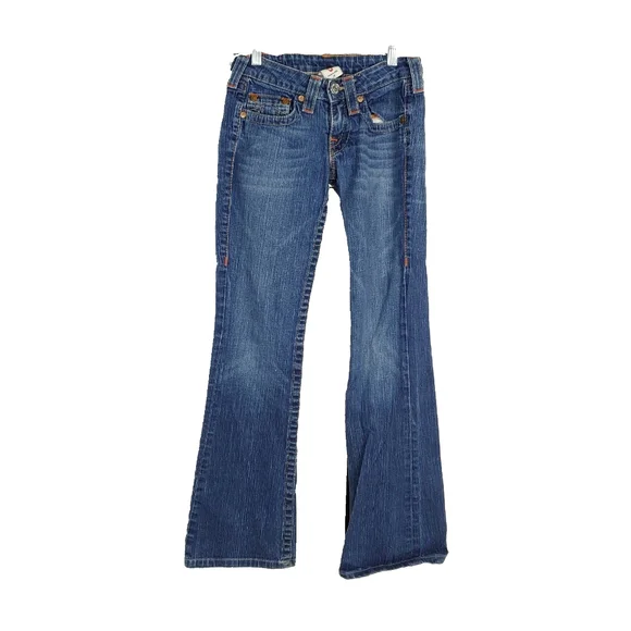 True Religion Bobby Womens 26 Medium Wash Flare Jeans - Picture 1 of 5